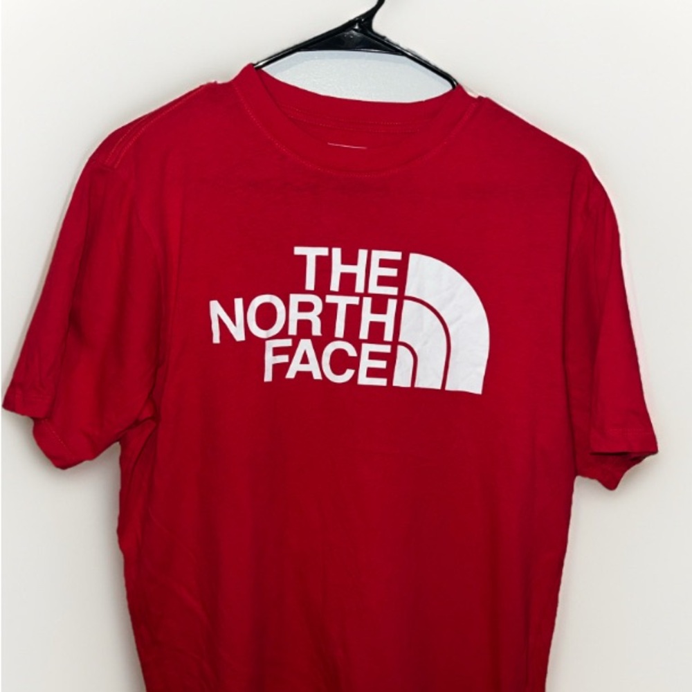 The North Face Red Tee with White Logo